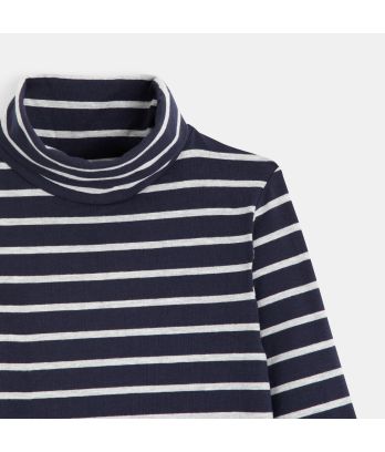 Striped turtleneck t-shirt