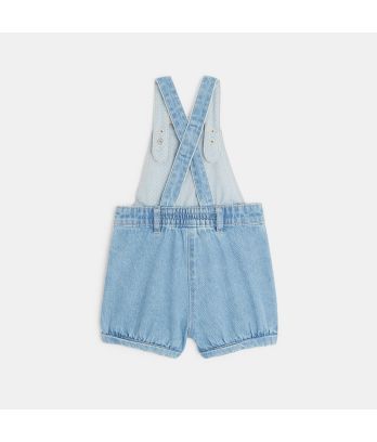 Short denim overalls