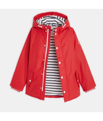 Water-repellent hooded slicker