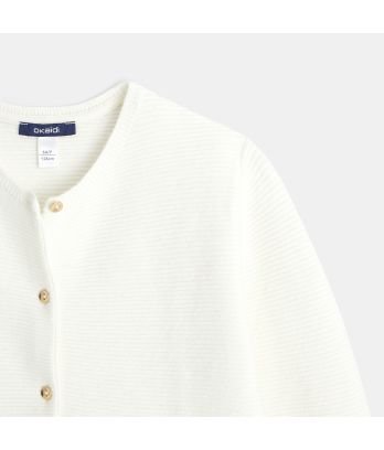 Buttoned ribbed cardigan
