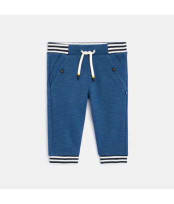 Striped fleece jogging bottoms