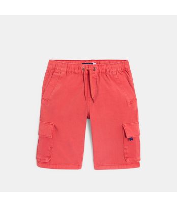Plain canvas Bermuda shorts