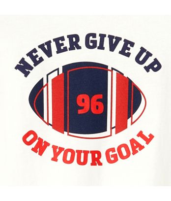 Boy's white long-sleeve rugby T-shirt