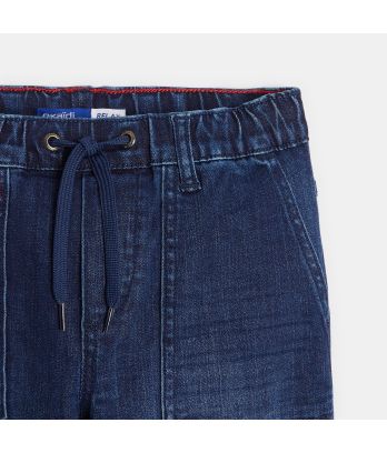 Boys' blue relaxed fit jeans with elasticated waistband