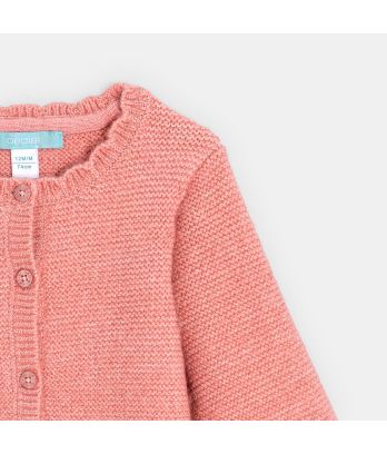 Baby girl's pink sparkly knitted cardigan