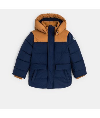 Boys' navy blue hooded jacket