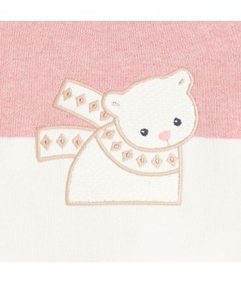 Baby girl’s embroidered bear knit sweater