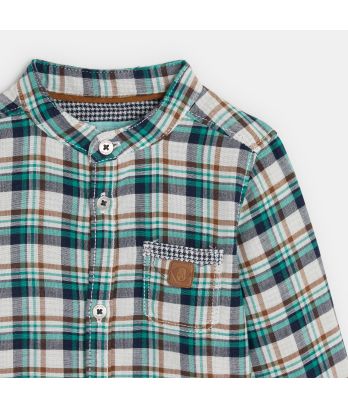 Baby boy’s plaid shirt with small collar