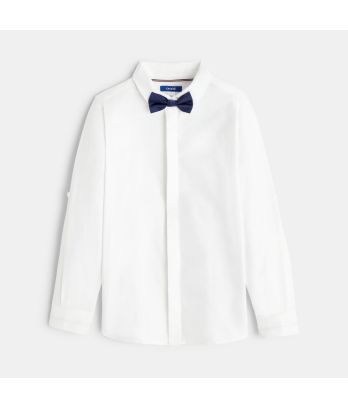 Boy's white shirt with bow tie