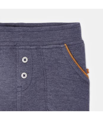 Baby boy's mottled blue fleece shorts