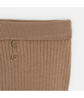 Newborn brown rib knit trousers