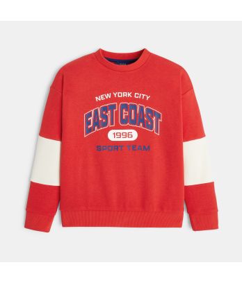 Boy's soft red fleece sweatshirt