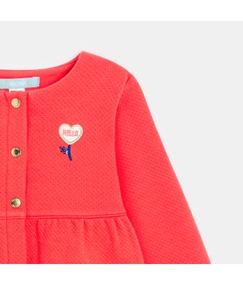 Baby girl's pink fleece cardigan