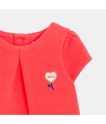 Baby girl's pink fleece dress