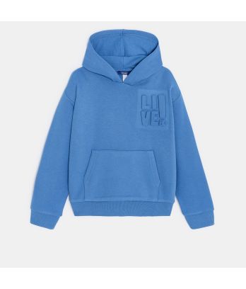 Boy's blue slogan sweatshirt