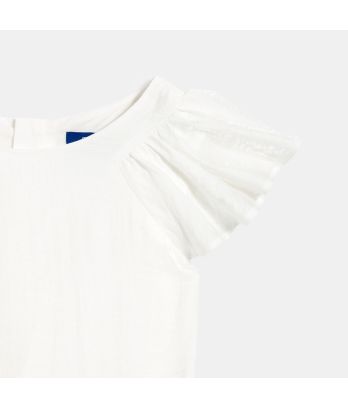 Girl's white sparkly formal dress