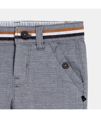 Baby boy's blue textured cotton trousers