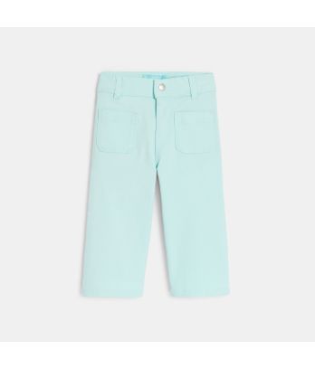 Baby girl's blue wide-leg trousers