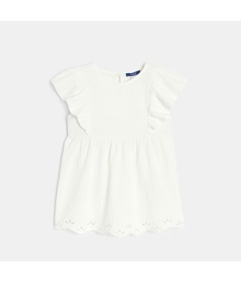 Girl's white retro blouse