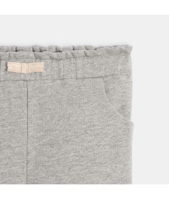 Baby girl's shiny grey fleece trousers
