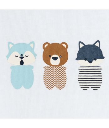 Baby boy's brown short-sleeve bodysuit (pack of 3).