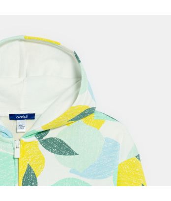 Girl's printed fleece sweatshirt