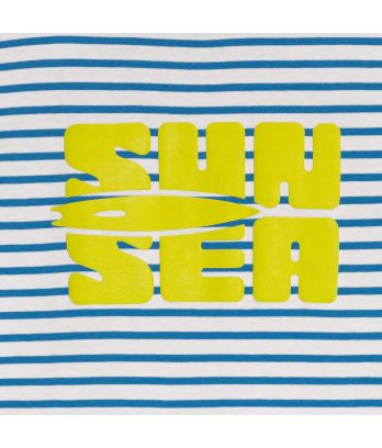 Boy's blue, striped short pyjamas