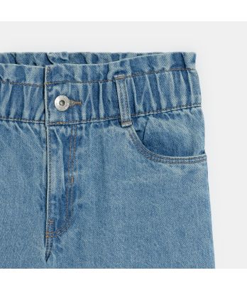 Girl's blue denim Bermuda shorts