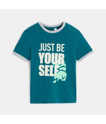 Boy's blue short-sleeve tiger T-shirt