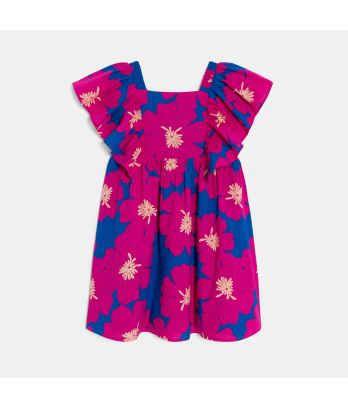 Girl's pink flared dress