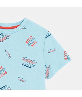 Boy's blue 2-piece short pyjamas