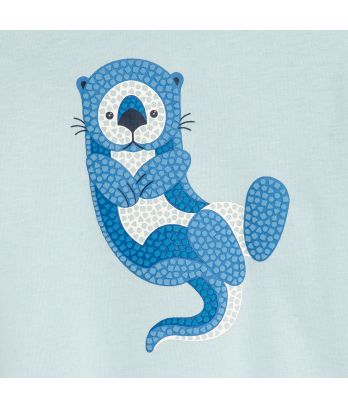 Baby boy's light blue sensory otter T-shirt