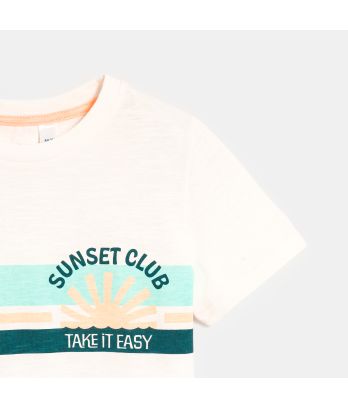 Boy's white short-sleeve T-shirt