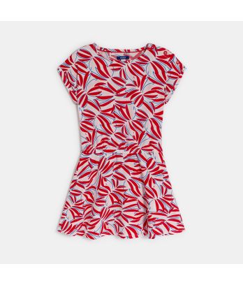 Girl's printed red dress