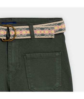 Girl's plain khaki canvas shorts