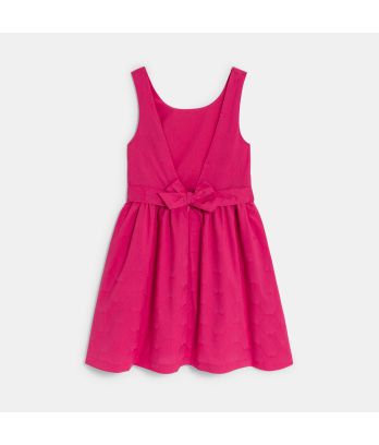 Girl's plain pink formal dress