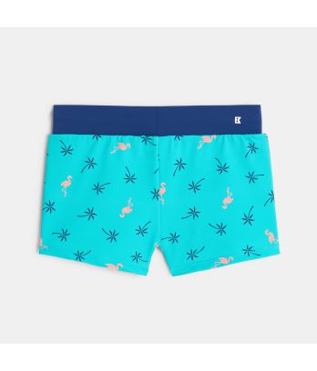 Boy's blue printed swimming shorts