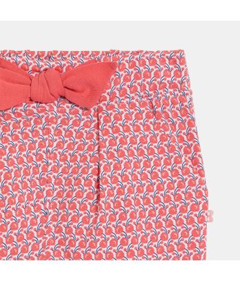 Baby girl's pink graphic print trousers with elasticated waist