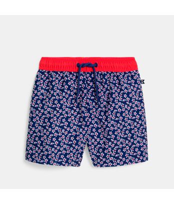 Baby boy's blue printed  floral swimming trunks