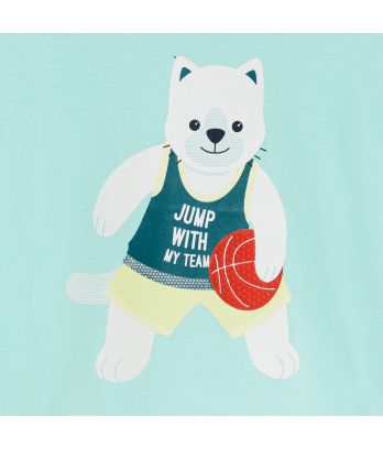 Baby boy's blue basketball T-shirt