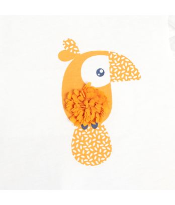 Baby girl's short yellow bird pyjamas