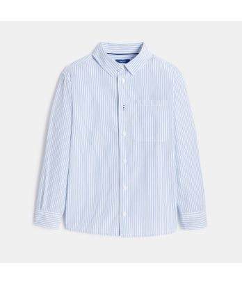 Boy's blue striped shirt