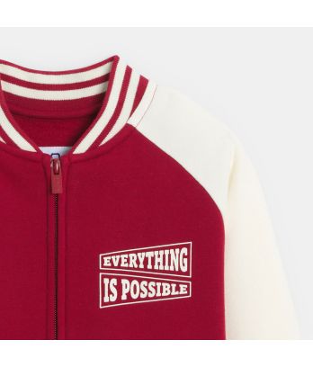Boys maroon baseball jacket