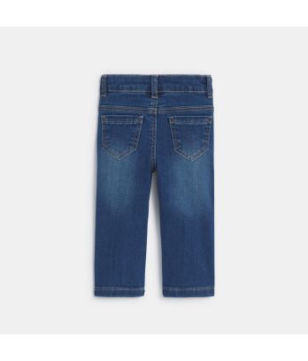 Baby girl's blue denim bootcut jeans