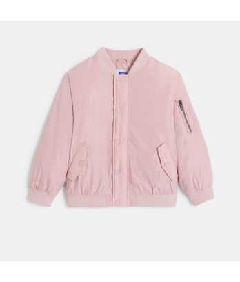 Girl's pastel pink bomber jacket