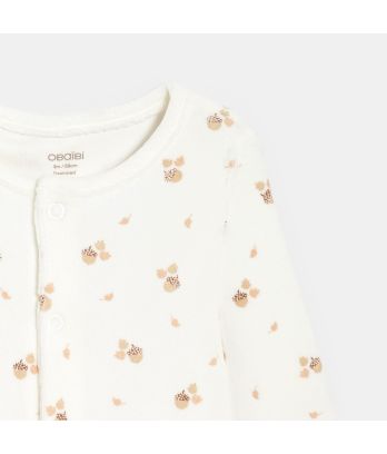 Unisex baby brown velours sleepsuit (pack of 2)