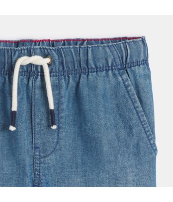 Slim fit denim bermuda shorts