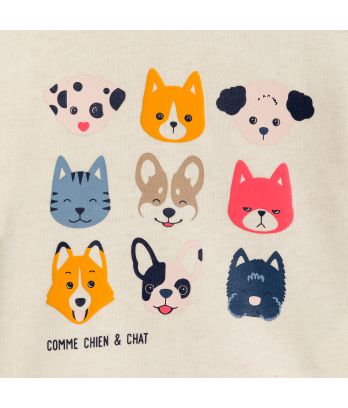Baby girl's pink animal fleece sweatshirt