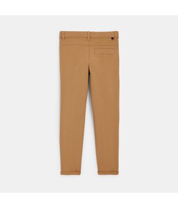 Boy's plain brown chinos