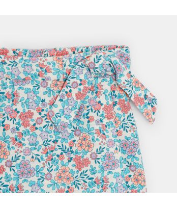 Girl's floral jersey skort